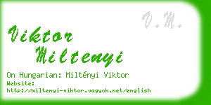 viktor miltenyi business card