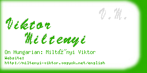 viktor miltenyi business card
